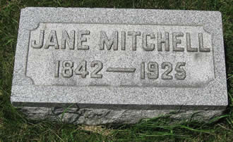 Jane Mitchell's grave
